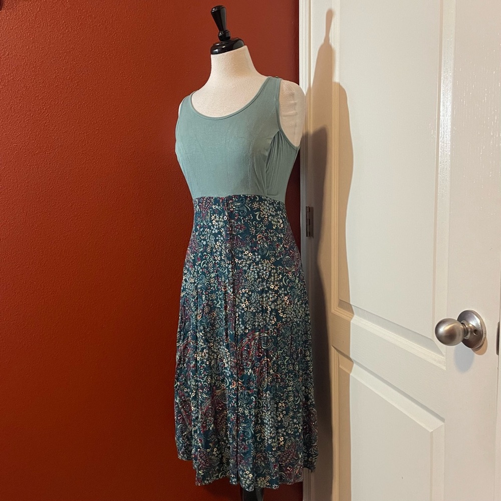 Seraphine Women’s Floral Paisley Lightweight Boho Cotton Tank Maternity Dress